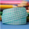 Order  15mm Gingham Ribbon - Ocean Blue/White